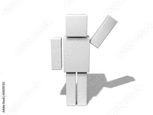 simple 3d cubic character.