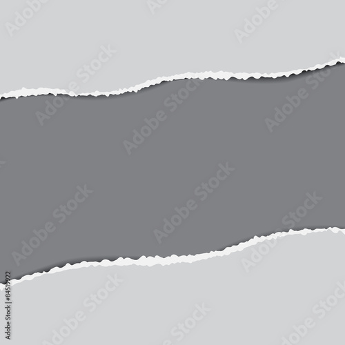 Grey torn paper