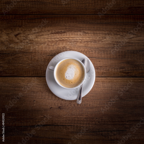 Delicious Cup of freshly brewed hot aromatic cappuccino