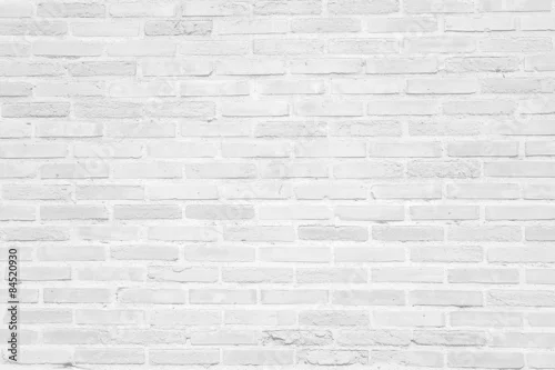Fototapeta samoprzylepna Biały grunge ściana z cegieł tekstury tło