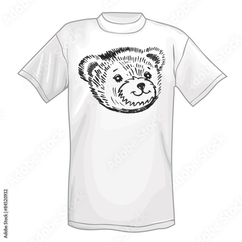 T-shirt & bear's smiling snout logo
