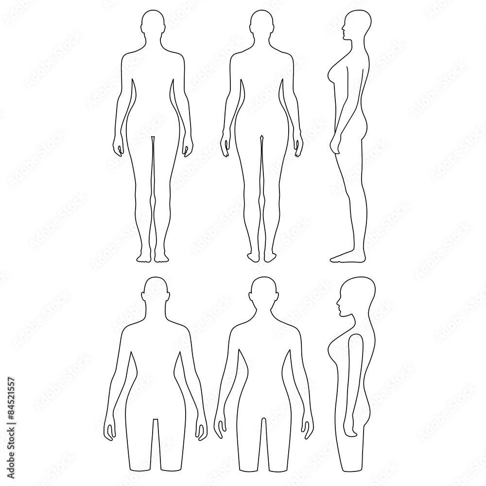 Woman mannequin outlined torso Woman mannequin outlined torso