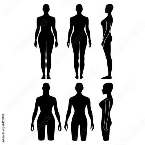 Woman mannequin outlined silhouette torso