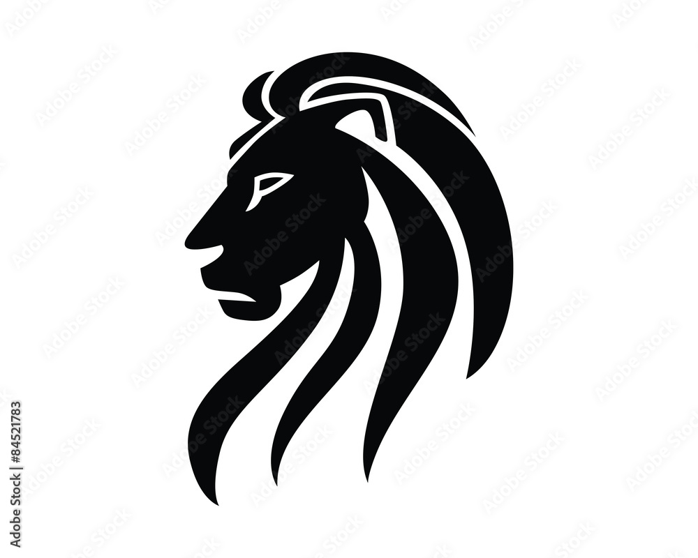 Fototapeta premium black lion head