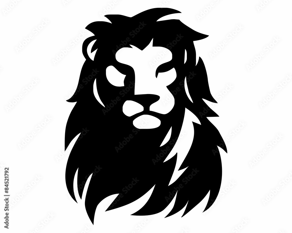 Obraz premium czarna głowa lwa