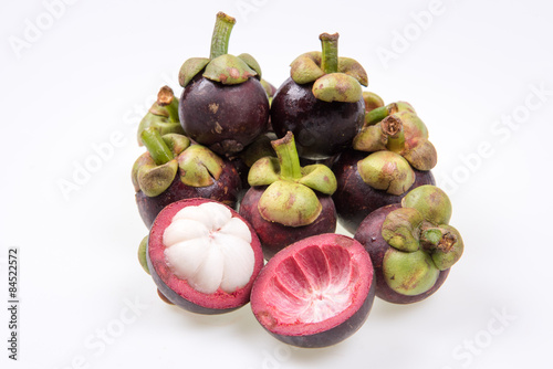 Fresh Thai mangoesteen in summer