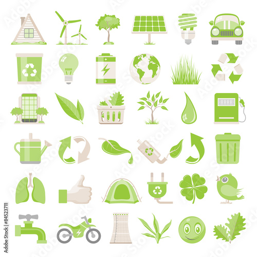 Flat Icons - Environmental Conservation