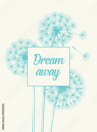 Blow dandelion concept.