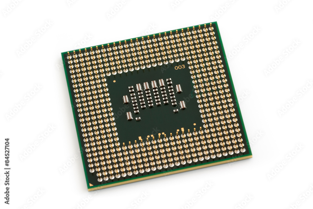 Computer x86 Processor - modern central processing unit (CPU), isolated on white background Computer x86 Processor - modern central processing unit (CPU), isolated on white background