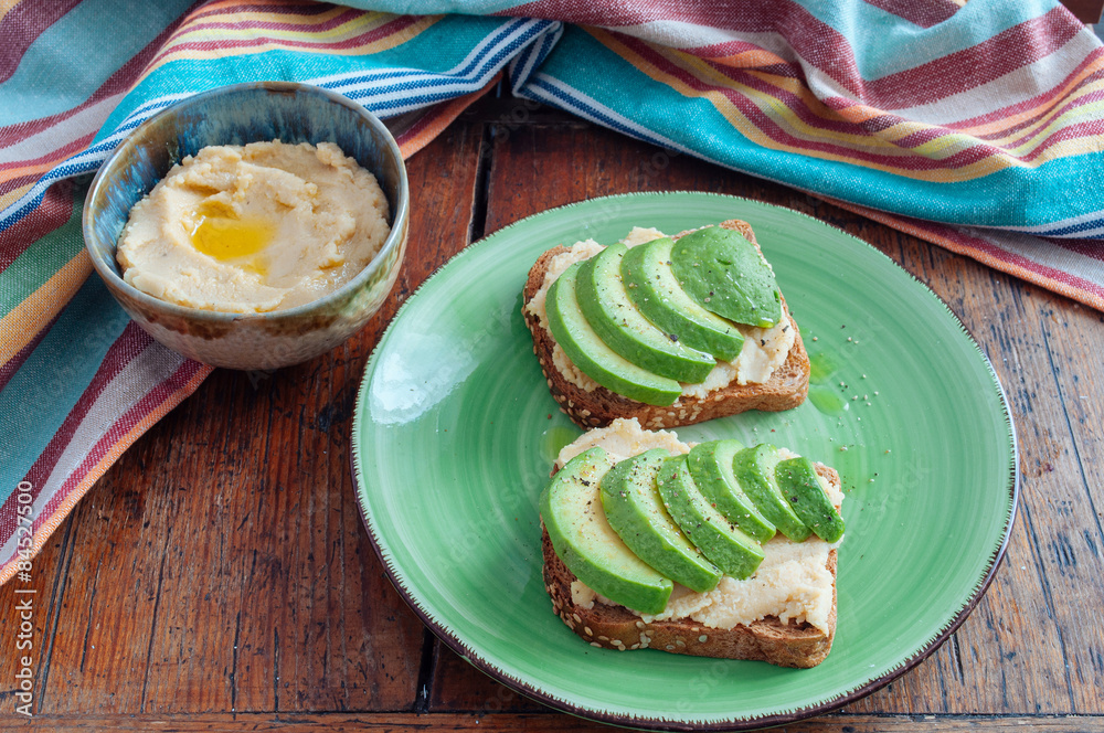 Avocado Hummus Toast