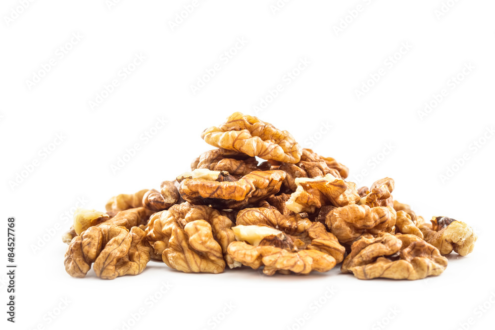 Walnuts, isolated on a white Walnuts, isolated on a white