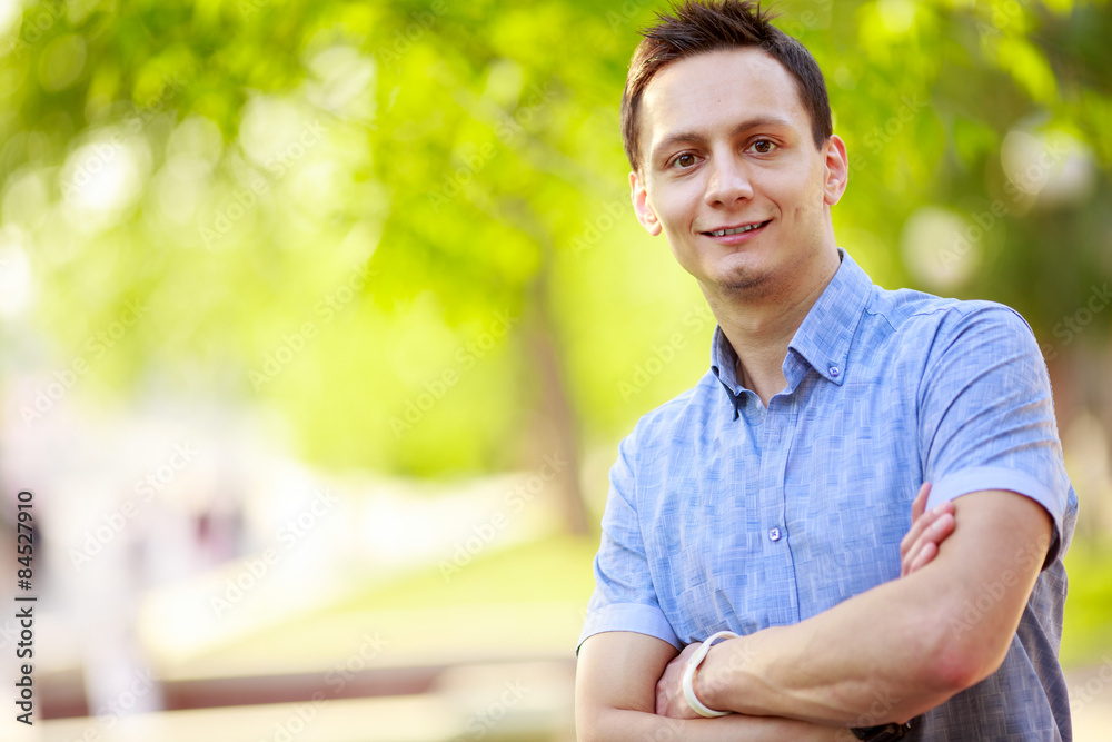 Young man outdoors portrait Young man outdoors portrait
