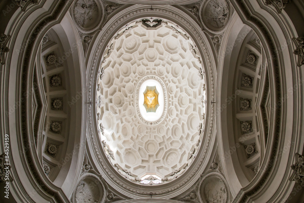 Fototapeta premium Cupola della chiesa di San Carlo alle Quattro Fontane - Roma 