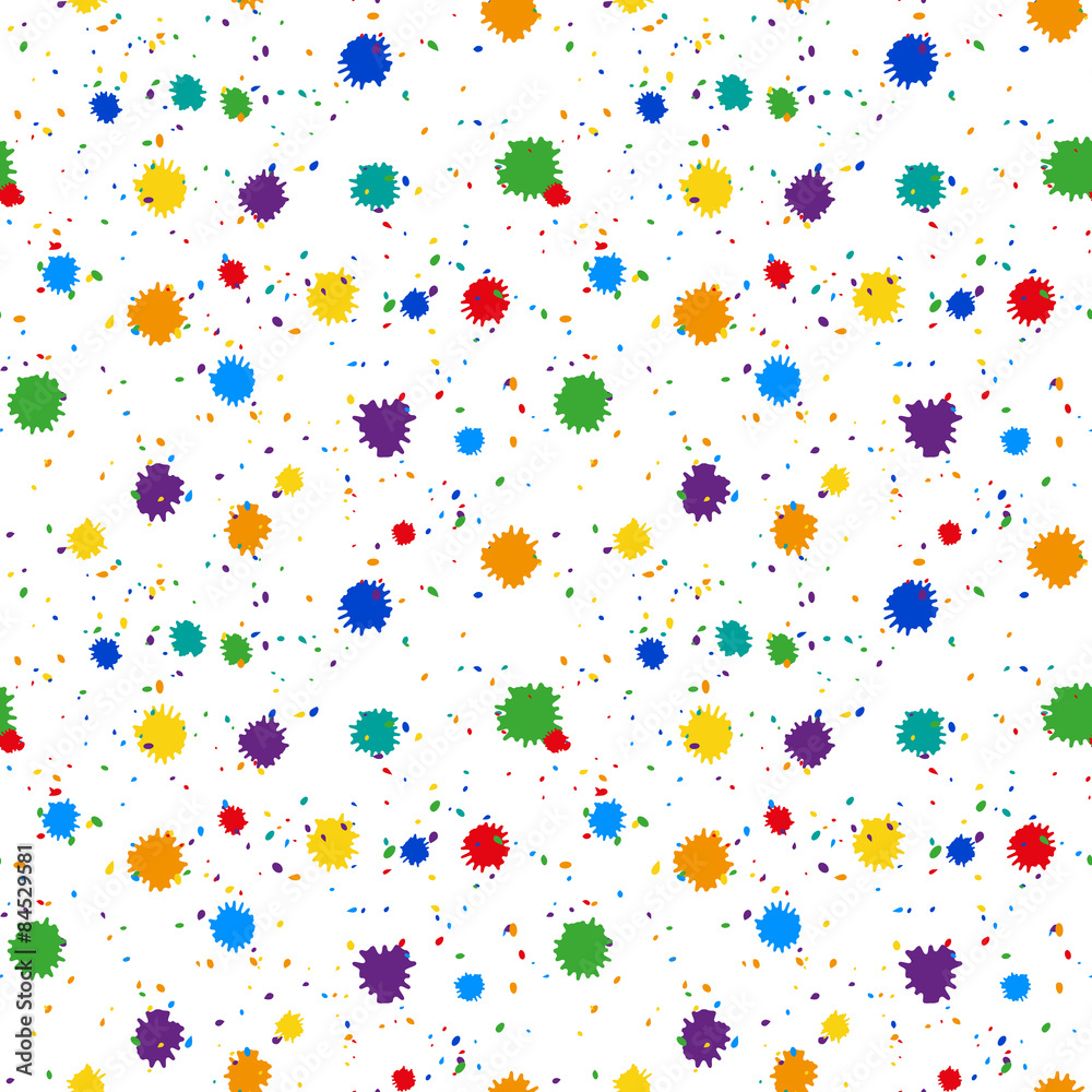 colorful rainbow ink spots seamless pattern