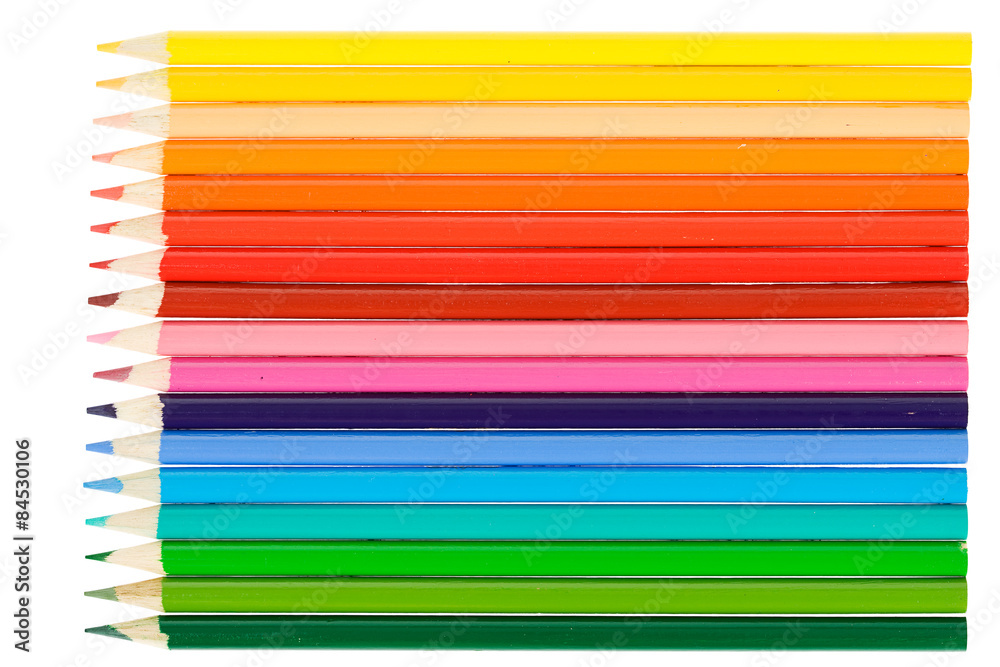 Pencils: Colored Pencils in a Row Pencils: Colored Pencils in a Row