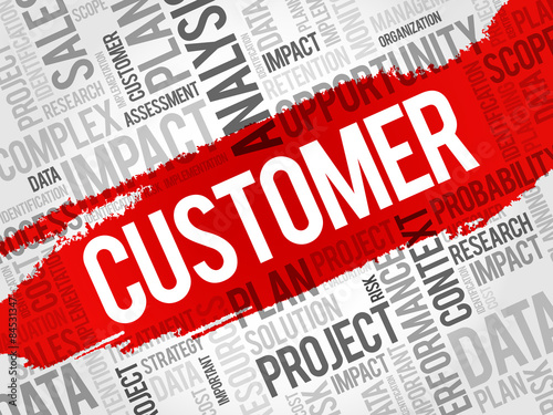 CUSTOMER word cloud, business concept