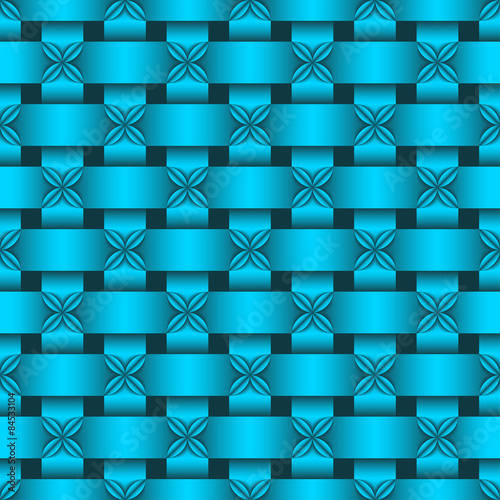 Interlacing seamless pattern. Editable vector Eps 10