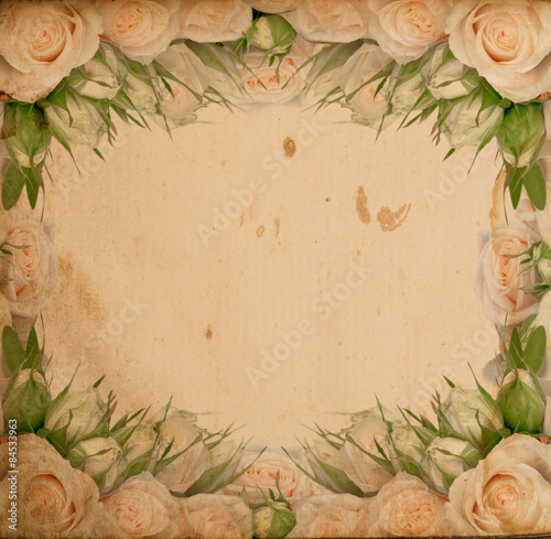 Vintage background with roses