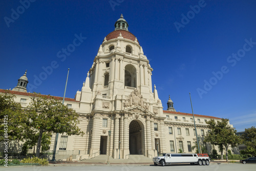 Historical Pasadena city hall in morning