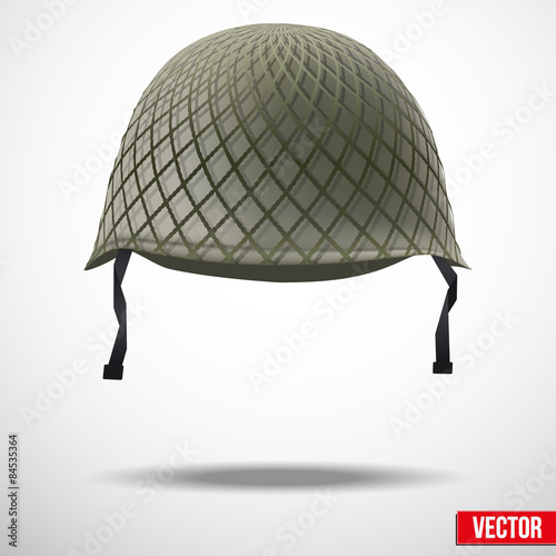 Military classic helmet vector
