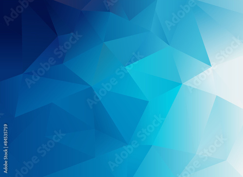 Abstract Low Poly Geometric Blue 3D Background 