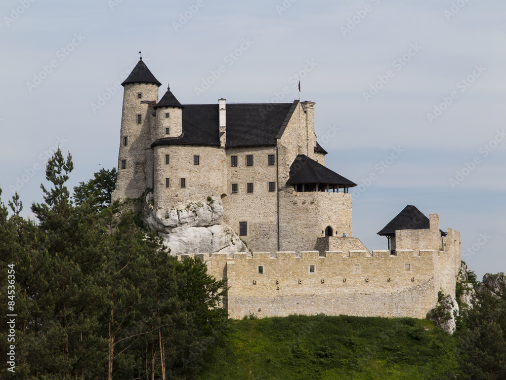 Bobolice knight's castle in Jura Cracow Czestochowa
