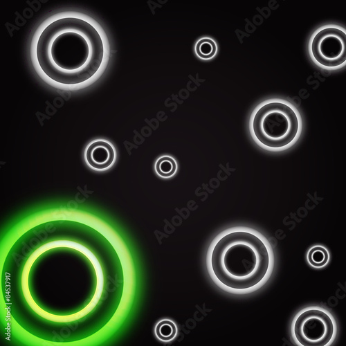 Glowing Circles - Vector Background