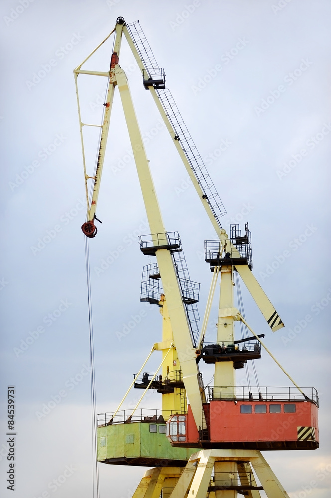 Industrial shipping cranes for containers