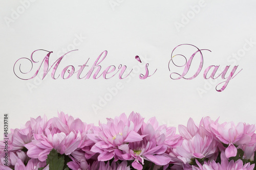 Mother s day Flowers - frame on white background 
