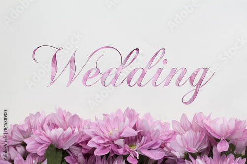 Wedding flowers on white background 
