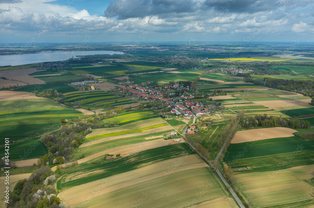 Aerial view on a small village