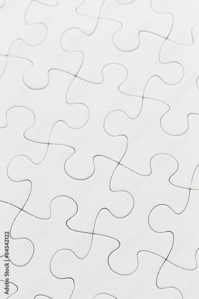 White puzzle background