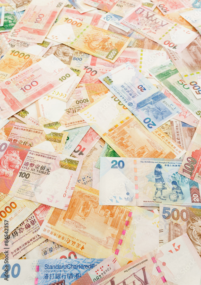 Stack of Hong Kong dollar banknote Stack of Hong Kong dollar banknote