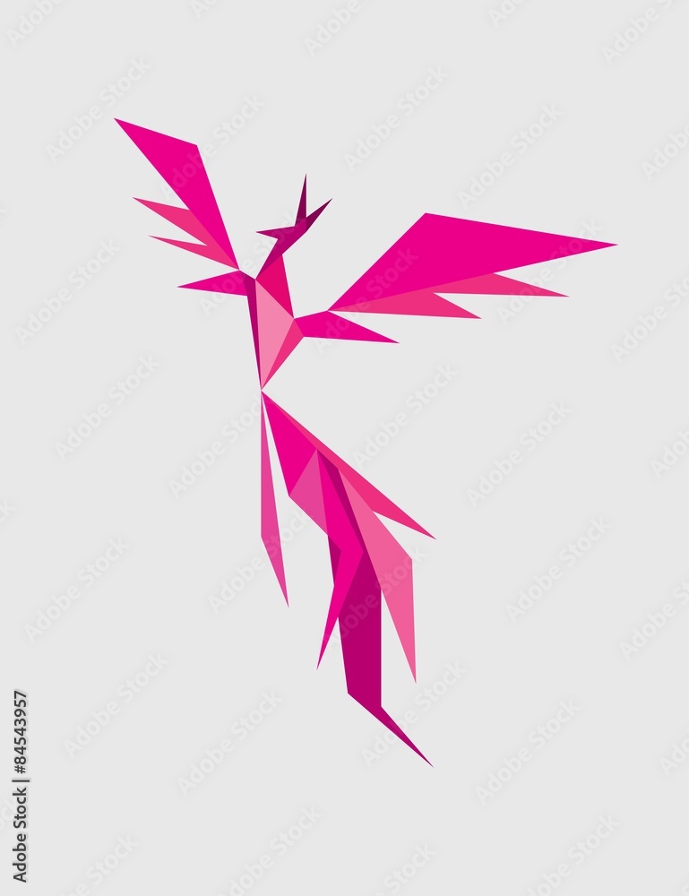 Obraz premium Phoenix Geometric, art vector design