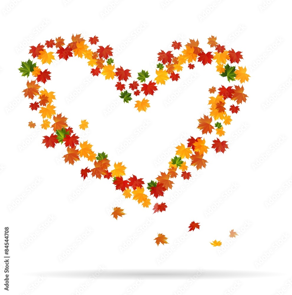 The heart of the autumn leaves