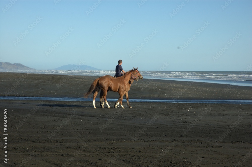 Rider on the ocean beach