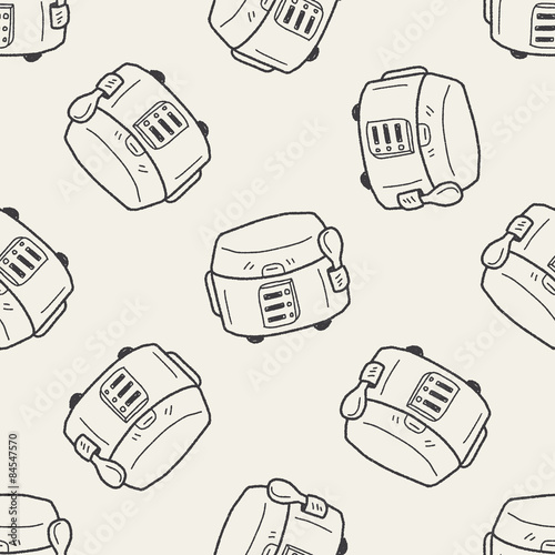 cooker doodle seamless pattern background