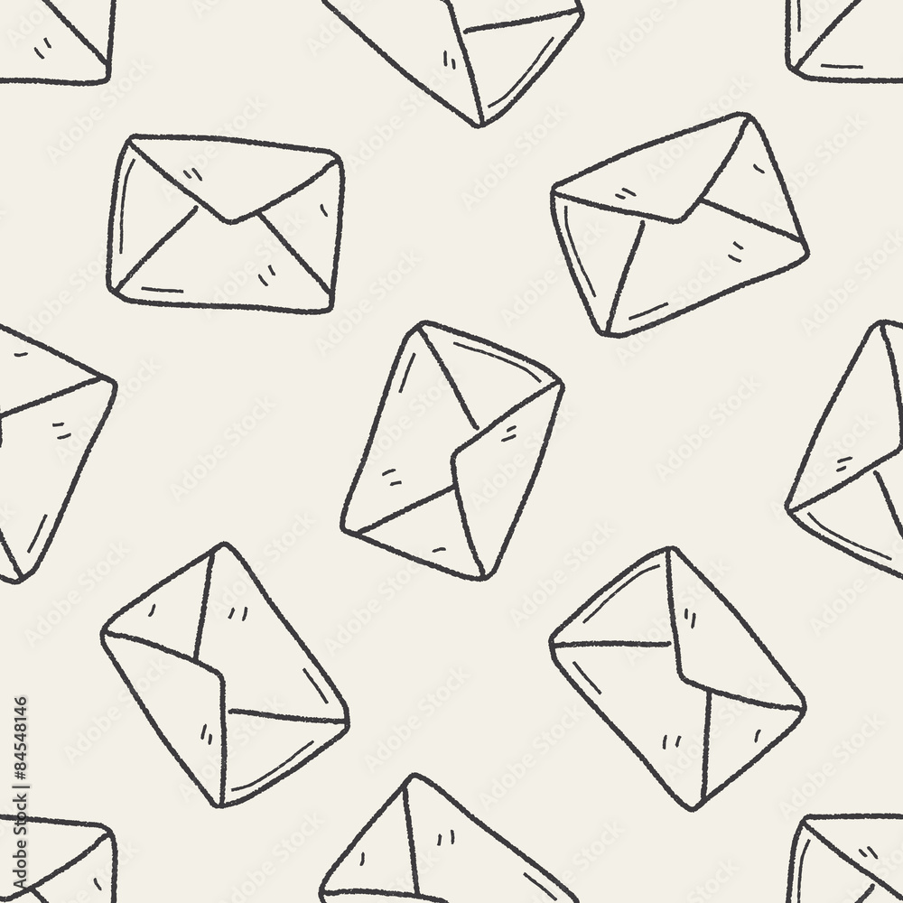 mail doodle seamless pattern background mail doodle seamless pattern background