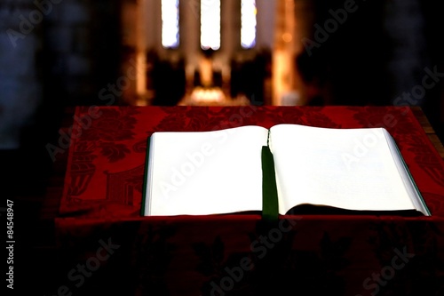 prayer book inside the Church