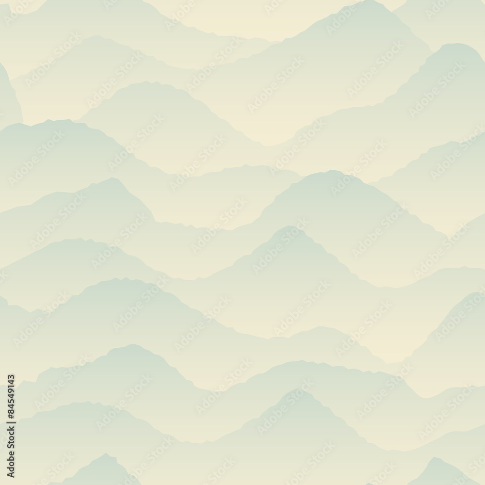 Abstract Blue, Mountain Pattern. Vector Illustration