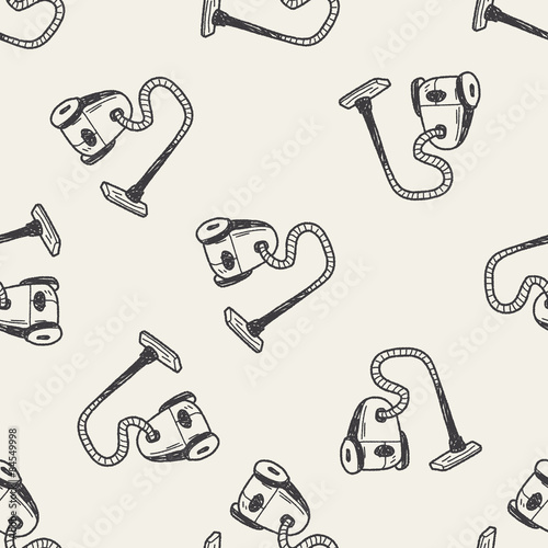 vacuum doodle seamless pattern background