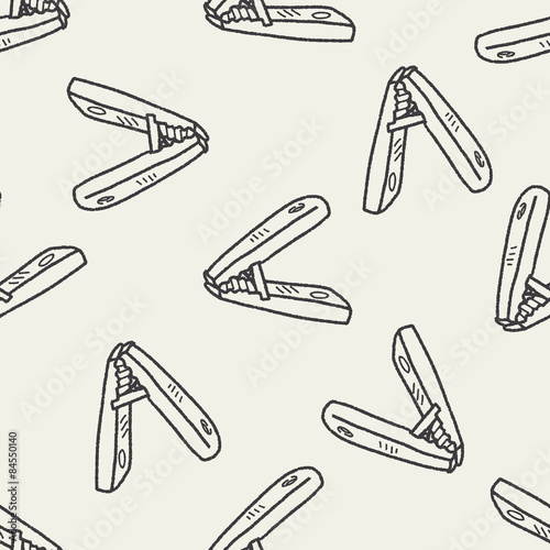clothespin doodle seamless pattern background