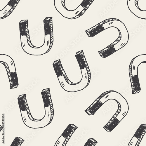 Magnet doodle drawing seamless pattern background