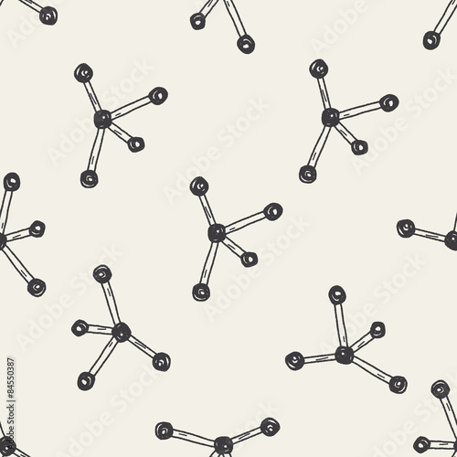 molecule doodle seamless pattern background