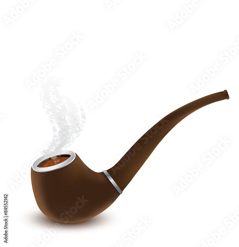 Tobacco pipe isolated on white