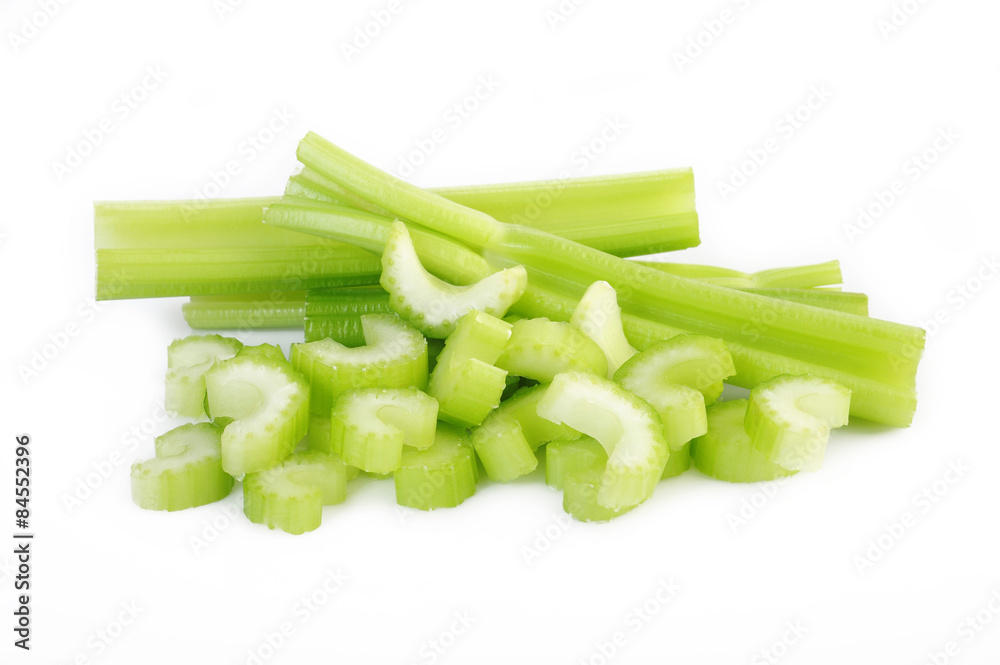 fresh celery isolated on white background fresh celery isolated on white background