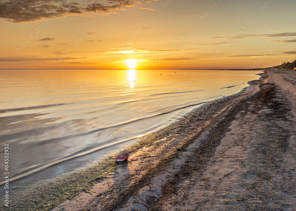 Sunrise at sandy beach of the Baltic Sea Sunrise at sandy beach of the Baltic Sea