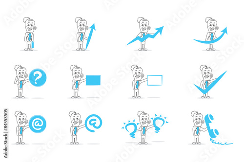 İş ve Ticaret Konularını Anlatan Sembol ve  Karakter Set