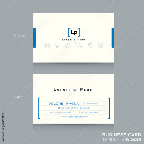 Minimal clean design business card Template