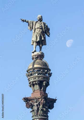 Columbus Monument, Barcelona, Spain. The Columbus Monument is a 60 m (197 ft) tall monument to Christopher Columbus at the lower
end of La Rambla, Barcelona, Catalonia, Spain.